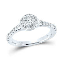 Load image into Gallery viewer, Eternal Brilliance 14kt White Gold Round Diamond Solitaire Bridal Wedding Engagement Ring - Top View