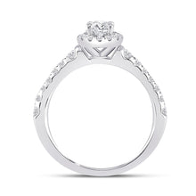 Load image into Gallery viewer, Eternal Brilliance 14kt White Gold Round Diamond Solitaire Bridal Wedding Engagement Ring - Side View