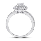 Eternal Brilliance 14kt White Gold Round Diamond Solitaire Bridal Wedding Engagement Ring - Side View