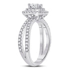 Eternal Brilliance 14kt White Gold Round Diamond Solitaire Bridal Wedding Engagement Ring - Second Side View