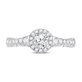 Eternal Brilliance 14kt White Gold Round Diamond Solitaire Bridal Wedding Engagement Ring - Splendid Jewellery