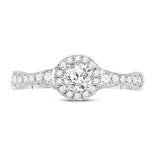 Load image into Gallery viewer, Eternal Brilliance 14kt White Gold Round Diamond Solitaire Bridal Wedding Engagement Ring - Front View