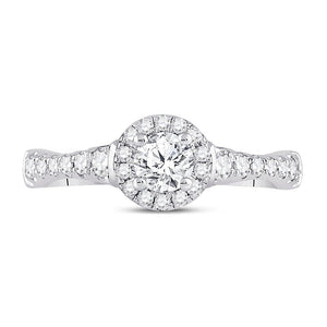 Eternal Brilliance 14kt White Gold Round Diamond Solitaire Bridal Wedding Engagement Ring - Splendid Jewellery