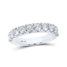 Eternal Brilliance 14kt White Gold Round Diamond Wedding Band - Splendid Jewellery