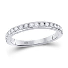 Eternal Brilliance: 14kt White Gold Round Diamond Wedding Band - Splendid Jewellery