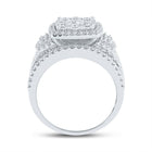 Eternal Brilliance: 14kt White Gold Square Diamond Wedding Ring - Splendid Jewellery