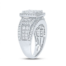 Eternal Brilliance: 14kt White Gold Square Diamond Wedding Ring - Splendid Jewellery