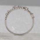 Eternal Brilliance | 14kt White Gold Womens Baguette Diamond Bypass Band Ring 1/5 Cttw - Splendid Jewellery