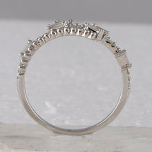 Load image into Gallery viewer, Eternal Brilliance | 14kt White Gold Womens Baguette Diamond Bypass Band Ring 1/5 Cttw - Splendid Jewellery
