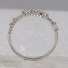 Eternal Brilliance | 14kt White Gold Womens Baguette Diamond Bypass Band Ring 1/5 Cttw - Splendid Jewellery