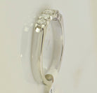 Eternal Brilliance: 14kt White Gold Womens Round Diamond 5 - stone Wedding Band - Splendid Jewellery