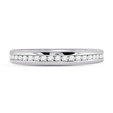 Load image into Gallery viewer, Eternal Brilliance: 14kt White Gold Womens Round Diamond Eternity Wedding Band 1/2 Cttw - Front View