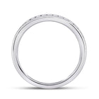 Eternal Brilliance: 14kt White Gold Womens Round Diamond Eternity Wedding Band 1/2 Cttw - Side View