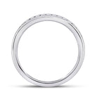 Eternal Brilliance: 14kt White Gold Womens Round Diamond Eternity Wedding Band 1/2 Cttw - Splendid Jewellery