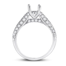 Load image into Gallery viewer, Eternal Brilliance: 14kt White Gold Womens Round Diamond Semi - Mount Setting Bridal Wedding Engagement Ring - Splendid Jewellery