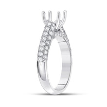 Load image into Gallery viewer, Eternal Brilliance: 14kt White Gold Womens Round Diamond Semi - Mount Setting Bridal Wedding Engagement Ring - Splendid Jewellery