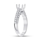 Eternal Brilliance: 14kt White Gold Womens Round Diamond Semi - Mount Setting Bridal Wedding Engagement Ring - Splendid Jewellery