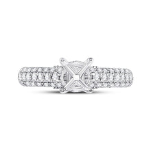 Load image into Gallery viewer, Eternal Brilliance: 14kt White Gold Womens Round Diamond Semi - Mount Setting Bridal Wedding Engagement Ring - Splendid Jewellery
