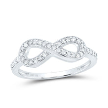 Load image into Gallery viewer, Eternal Brilliance Diamond Infinity Ring Top View from Splendid Jewellery