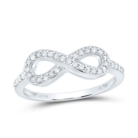 Eternal Brilliance Diamond Infinity Ring Top View from Splendid Jewellery
