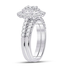 Load image into Gallery viewer, Eternal Elegance: 14kt White Gold Oval Diamond Bridal Wedding Ring Band Set - Second Side View