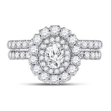 Load image into Gallery viewer, Eternal Elegance: 14kt White Gold Oval Diamond Bridal Wedding Ring Band Set - Splendid Jewellery