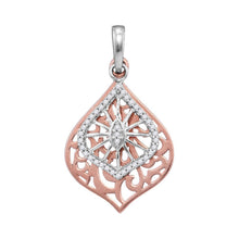 Load image into Gallery viewer, Eternal Elegance: Two - Tone Gold Diamond Openwork Pendant - Splendid Jewellery