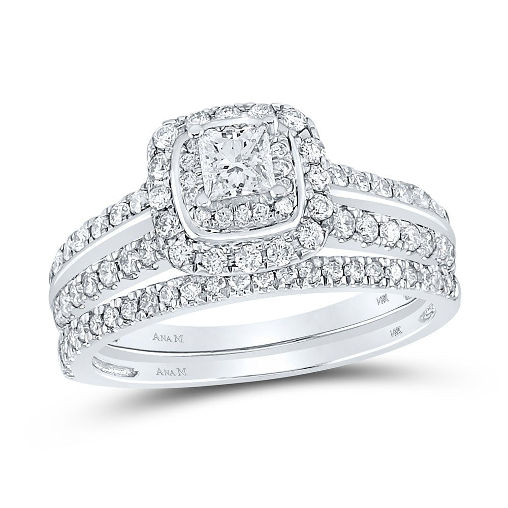 Eternal Love 1 Carat Princess Diamond Bridal Wedding Ring Band Set - Splendid Jewellery