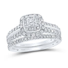 Eternal Love 1 Carat Princess Diamond Bridal Wedding Ring Band Set - Splendid Jewellery