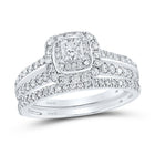 Eternal Love 1 Carat Princess Diamond Bridal Wedding Ring Band Set - Splendid Jewellery