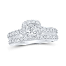 Load image into Gallery viewer, Eternal Love 1 Carat Round Diamond Halo Bridal Wedding Ring Band Set - Splendid Jewellery