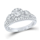 Eternal Love 1 Carat Round Diamond Wedding Ring Set in 14kt White Gold - Splendid Jewellery