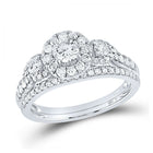 Eternal Love 1 Carat Round Diamond Wedding Ring Set in 14kt White Gold - Splendid Jewellery