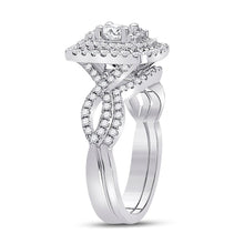 Load image into Gallery viewer, Eternal Love 1 Carat Round Diamond Wedding Ring Set in 14kt White Gold - Splendid Jewellery