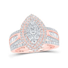 Eternal Love 10kt Rose Gold Diamond Oval Bridal Wedding Ring Band Set - Splendid Jewellery