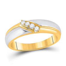 Load image into Gallery viewer, Eternal Love 10kt Two - tone Gold His Hers Round Diamond Cluster Wedding Set - 1/2 Cttw - Splendid Jewellery