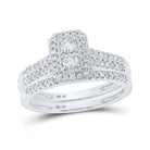 Eternal Love 10kt White Gold Diamond Bridal Wedding Ring Band Set - Splendid Jewellery