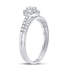 Eternal Love 10kt White Gold Diamond Bridal Wedding Ring Set 1/2 Cttw - Alternate view 2 from Splendid Jewellery
