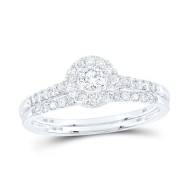 Eternal Love 10kt White Gold Diamond Bridal Wedding Ring Set 1/2 Cttw - Alternate view 1 from Splendid Jewellery