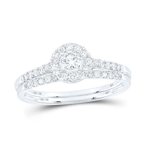 Eternal Love 10kt White Gold Diamond Bridal Wedding Ring Set 1/2 Cttw - Splendid Jewellery