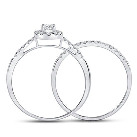 Eternal Love 10kt White Gold Diamond Bridal Wedding Ring Set 1/2 Cttw - Alternate view 4 from Splendid Jewellery
