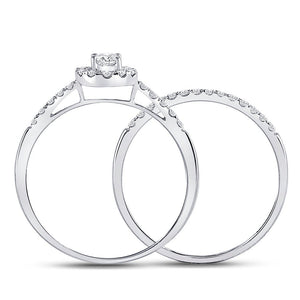 Eternal Love 10kt White Gold Diamond Bridal Wedding Ring Set 1/2 Cttw - Splendid Jewellery