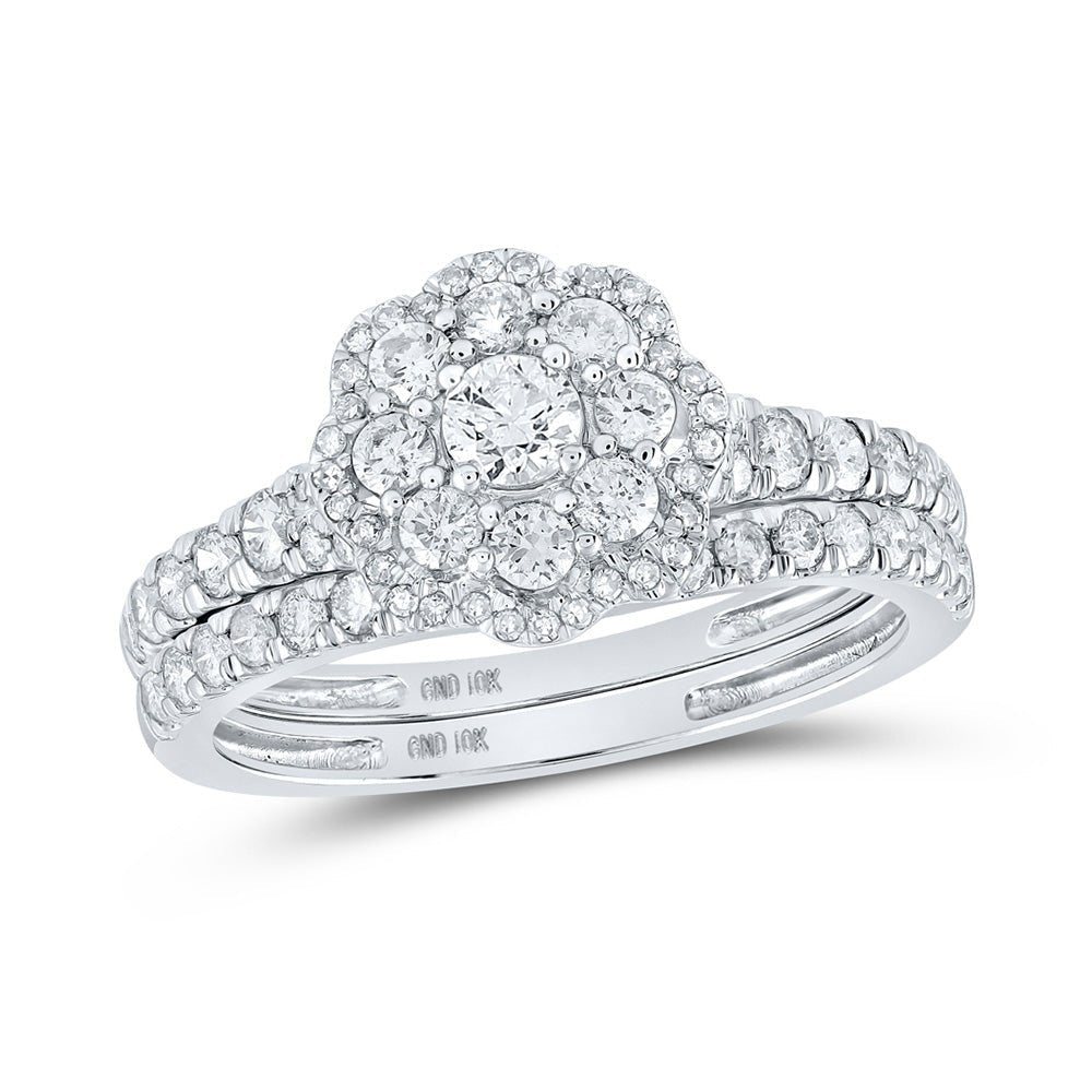 Eternal Love 10kt White Gold Diamond Bridal Wedding Ring Set - Splendid Jewellery