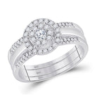 Eternal Love 10kt White Gold Diamond Bridal Wedding Ring Set - Splendid Jewellery