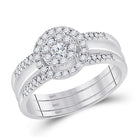 Eternal Love 10kt White Gold Diamond Bridal Wedding Ring Set - Splendid Jewellery