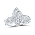 Eternal Love 10kt White Gold Diamond Bridal Wedding Ring Set - Splendid Jewellery