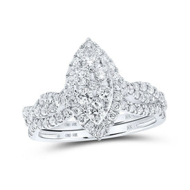 Eternal Love 10kt White Gold Diamond Bridal Wedding Ring Set - Splendid Jewellery