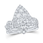 Eternal Love 10kt White Gold Diamond Marquise Bridal Wedding Ring Set - Splendid Jewellery
