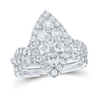 Eternal Love 10kt White Gold Diamond Marquise Bridal Wedding Ring Set - Splendid Jewellery