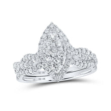 Load image into Gallery viewer, Eternal Love 10kt White Gold Diamond Marquise - shaped Bridal Wedding Ring Set - Splendid Jewellery